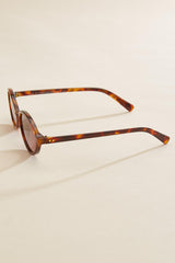 tortoise shell thin oval sunglasses Versona Accessories