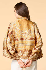 golden summer satin kimono Versona Accessories