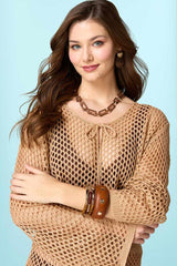 warm breeze cropped cover up top Versona Accessories|Sale