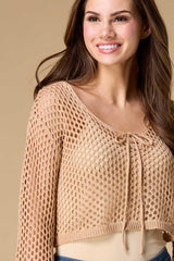 warm breeze cropped cover up top Versona Accessories|Sale