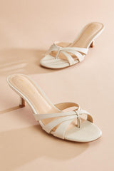 strappy faux leather kitten heels Versona Shoes|Sale