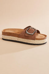 faux suede cork platform sandals Versona Shoes