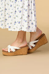 braided x band platform wedge sandals Versona Shoes
