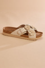 floral crossover band footbed sandals Versona Shoes