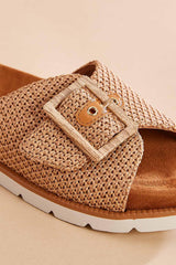 raffia foot bed platform sandals Versona Shoes|Sale