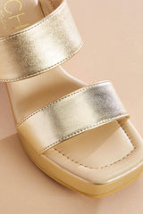 metallic gold platform heels Versona Shoes|Sale
