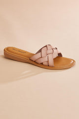 woven faux leather band sandals Versona Shoes|Sale