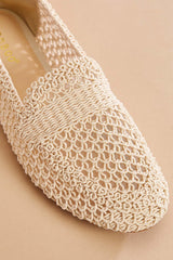beige textured open loafers Versona Shoes