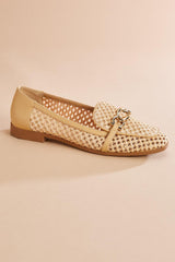 woven chain embellished loafers Versona Shoes