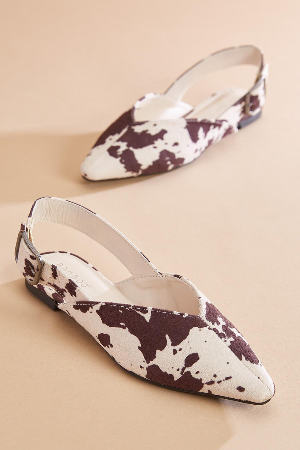 cow print slingback mules Versona Shoes|Sale