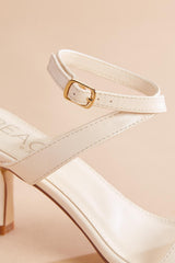 faux leather crossover ankle strap heels Versona Shoes|Sale