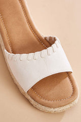stitched ankle strap platform wedge sandals Versona Shoes|Sale