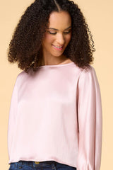 got bubblegum satin top Versona Sale