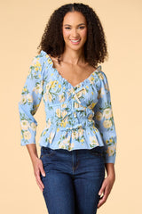 blue hawaii top Versona Sale