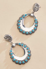silver turquoise dangly earrings Versona Sale