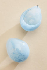blue lucite dome stud earrings Versona Sale