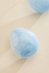 blue lucite dome stud earrings Versona Sale