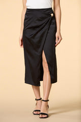 sleek and chic satin midi skirt Versona Sale