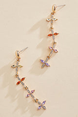 multicolor floral linear earrings Versona Sale