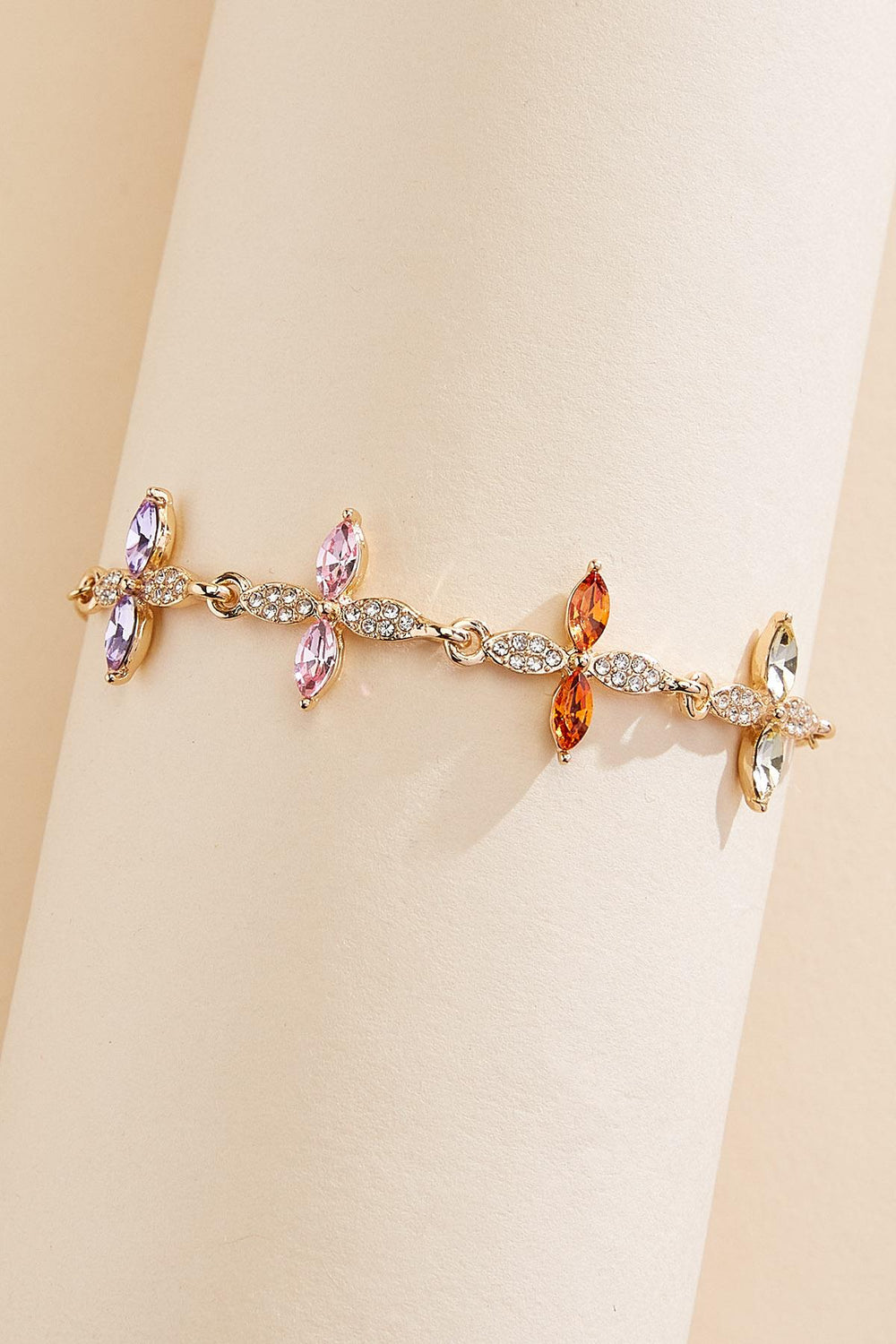 multicolor floral pull tie bracelet Versona Sale