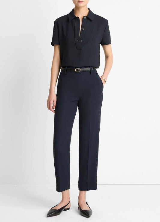 VINCE Crepe Tapered Pull-On Pant in Trousers