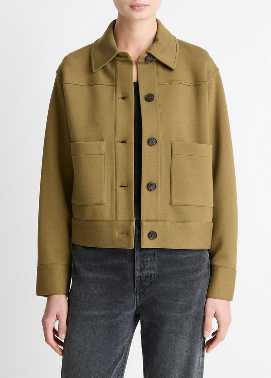 VINCE Double-Face Cropped Jacket in Jackets