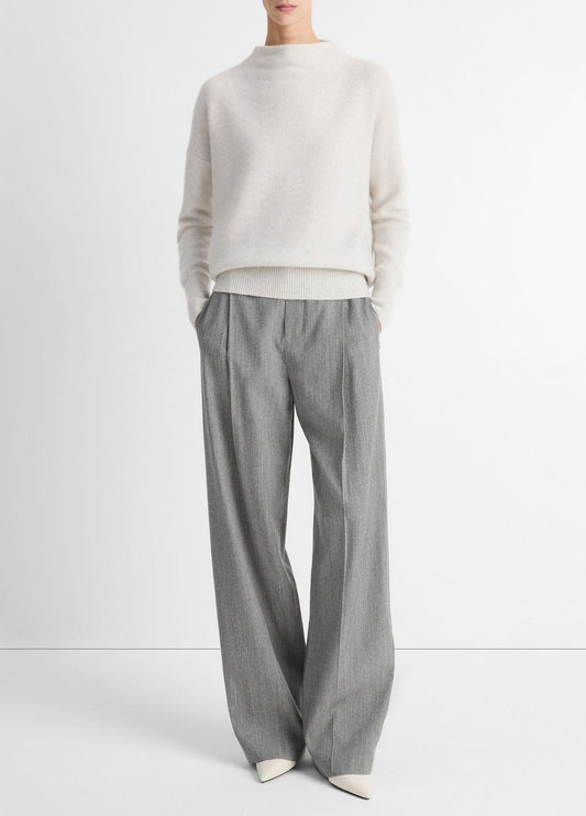 VINCE Plush Cashmere Funnel-Neck Sweater in Turtleneck