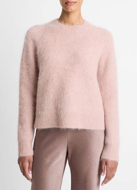 VINCE Brushed Alpaca-Blend Crew Neck Sweater in Crew Neck