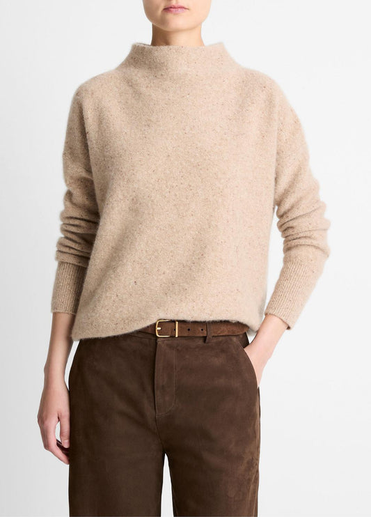 VINCE Donegal Cashmere Funnel-Neck Sweater in Turtleneck