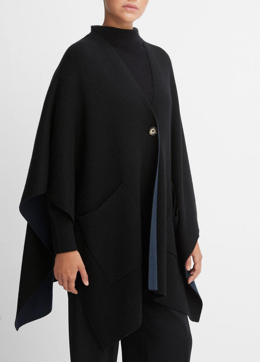 VINCE Wool and Cashmere Double-Face Cape in Sweaters