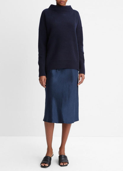 VINCE Plush Cashmere Funnel-Neck Sweater in Turtleneck