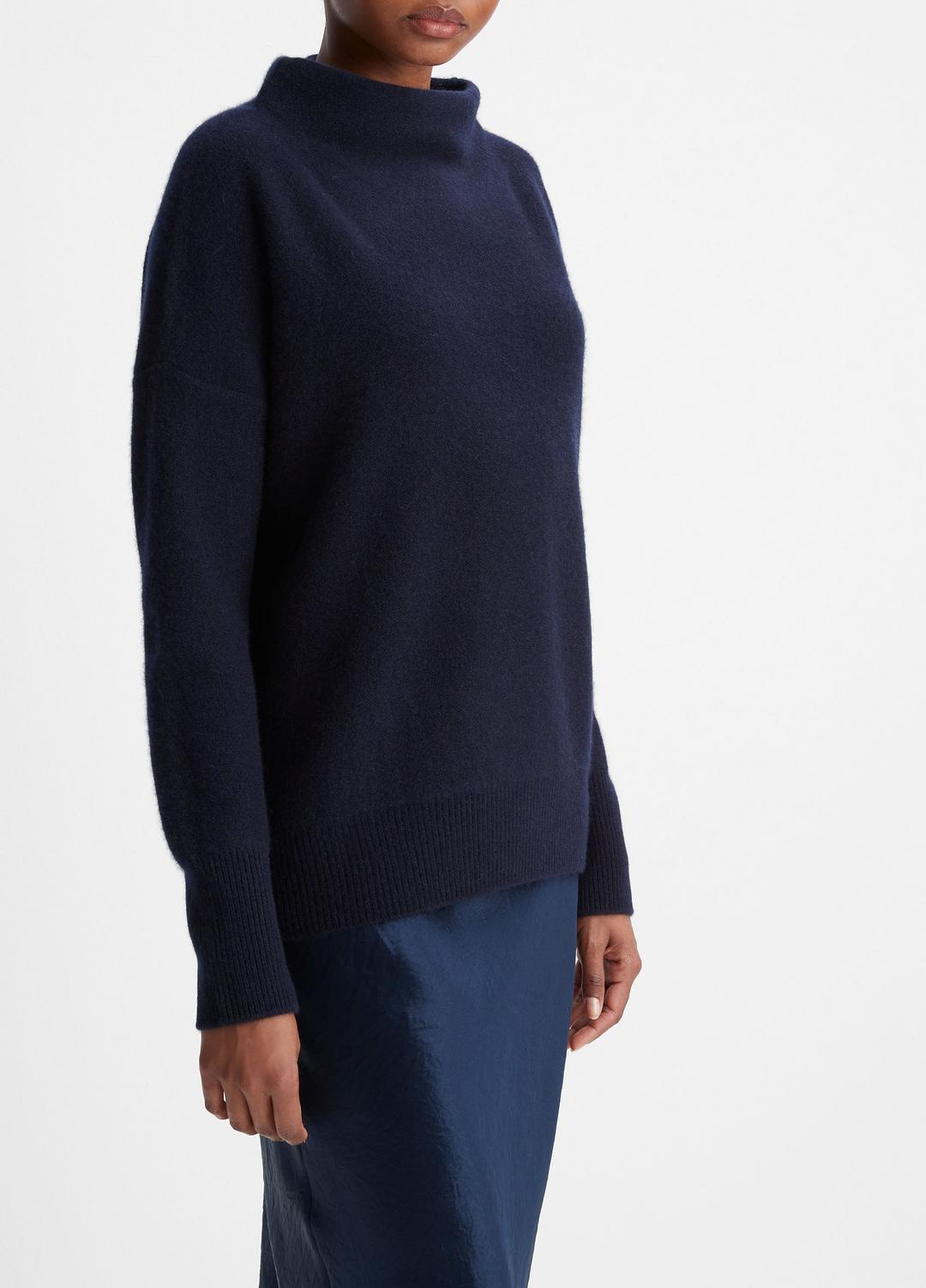 VINCE Plush Cashmere Funnel-Neck Sweater in Turtleneck