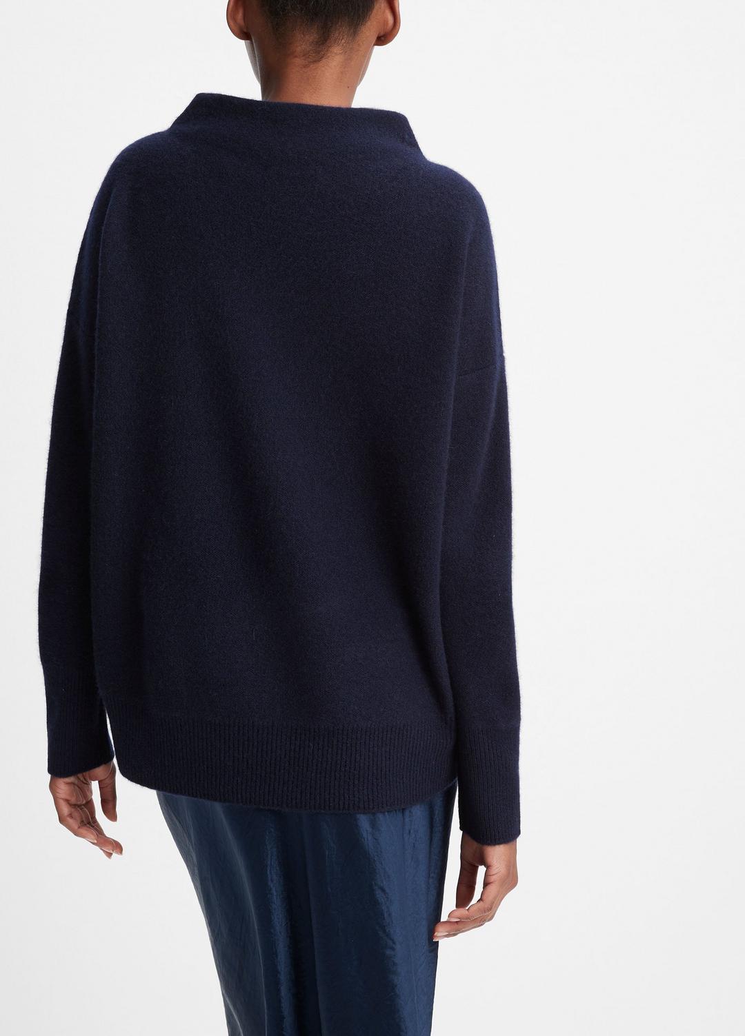VINCE Plush Cashmere Funnel-Neck Sweater in Turtleneck