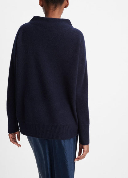 VINCE Plush Cashmere Funnel-Neck Sweater in Turtleneck