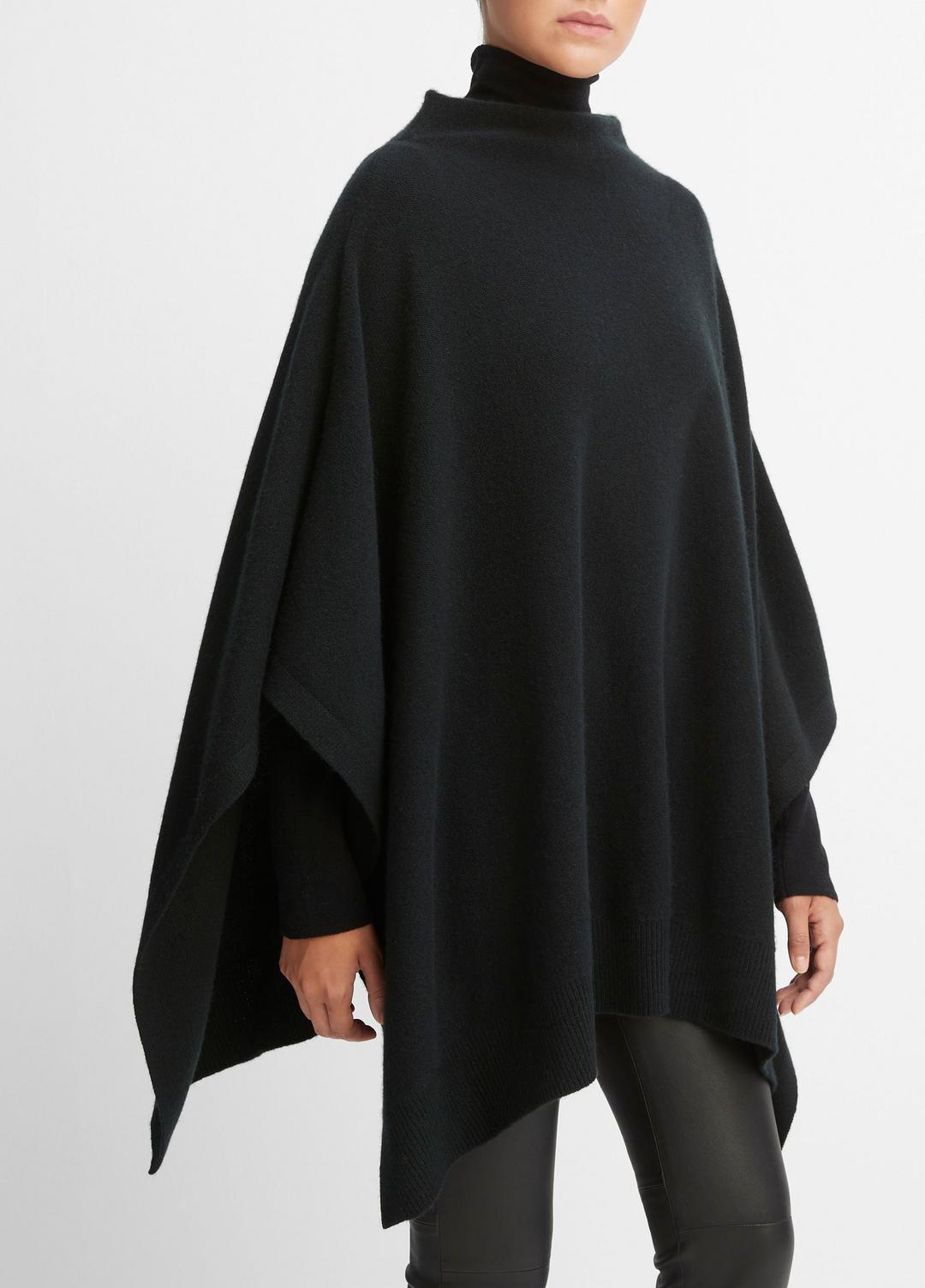 VINCE Merino Wool-Cashmere Funnel-Neck Poncho in Accessories