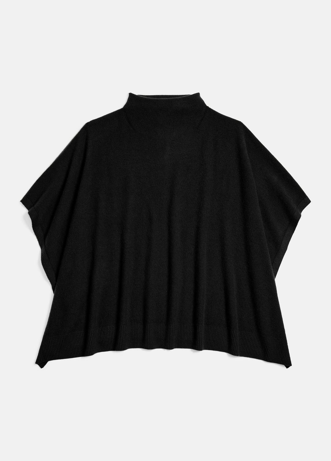 VINCE Merino Wool-Cashmere Funnel-Neck Poncho in Accessories