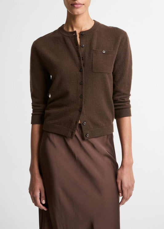 VINCE Wool & Cashmere-Blend Pocket Cardigan in Cardigans