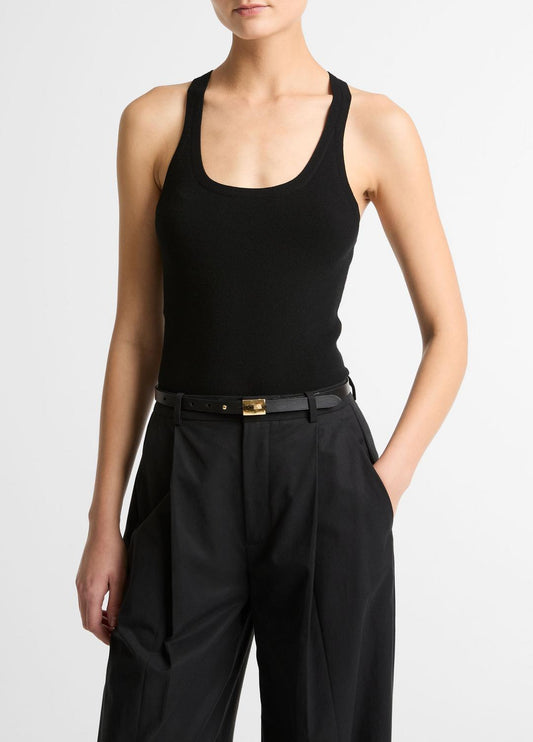 VINCE Milano-Stitch Scoop-Neck Sweater Tank in Tank Tops