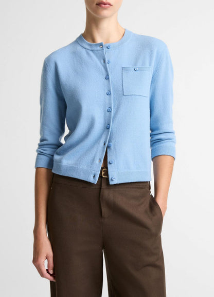 VINCE Wool & Cashmere-Blend Pocket Cardigan in Cardigans
