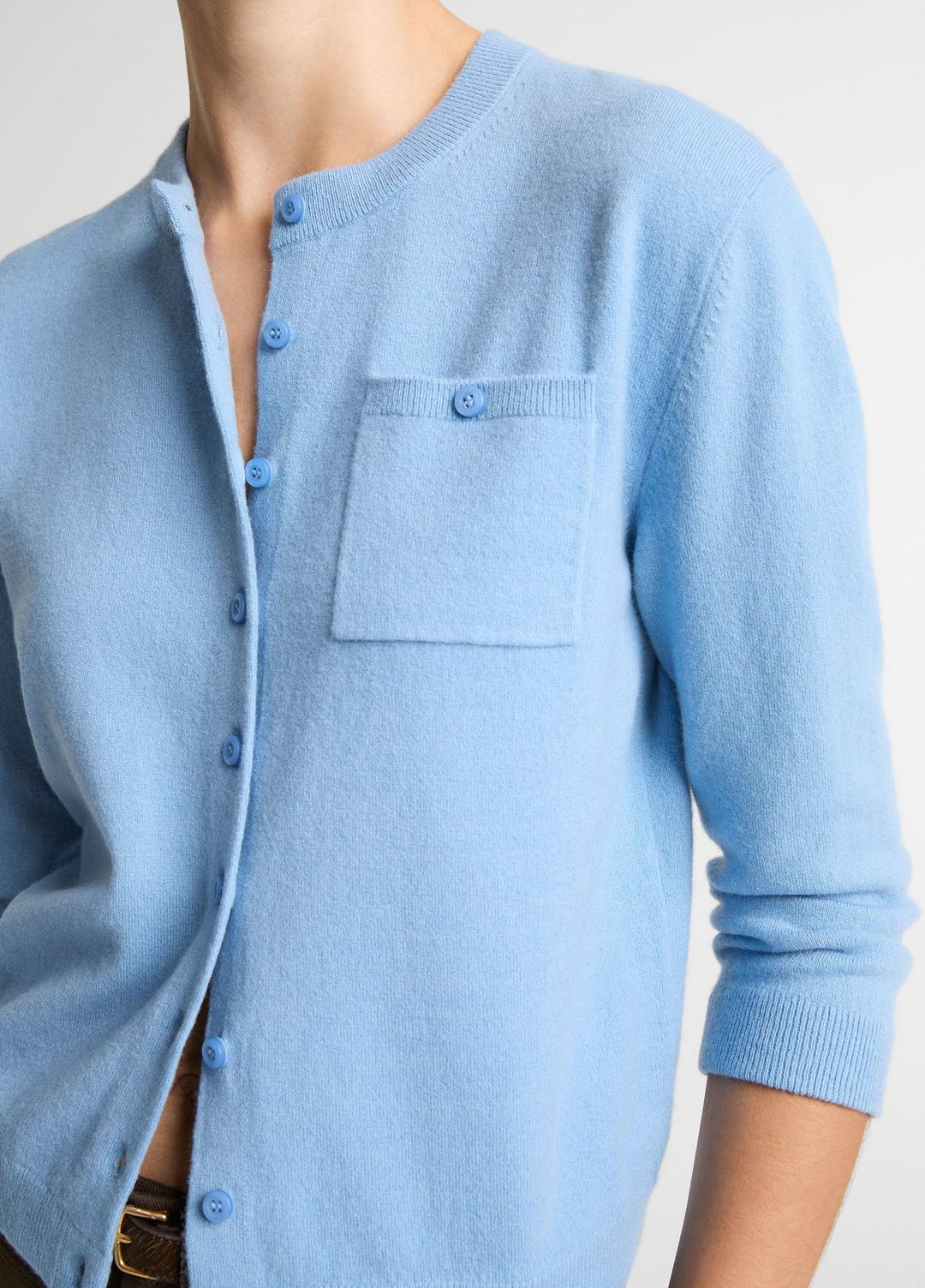 VINCE Wool & Cashmere-Blend Pocket Cardigan in Cardigans