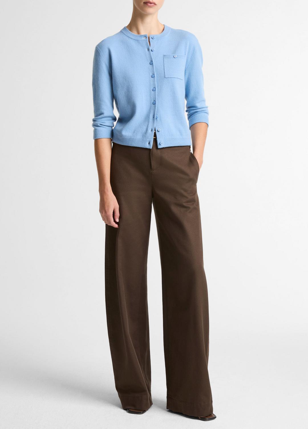 VINCE Wool & Cashmere-Blend Pocket Cardigan in Cardigans