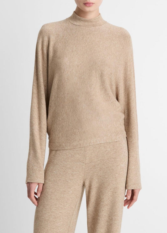 VINCE Cozy Dolman-Sleeve Mock-Neck Top in Long Sleeve