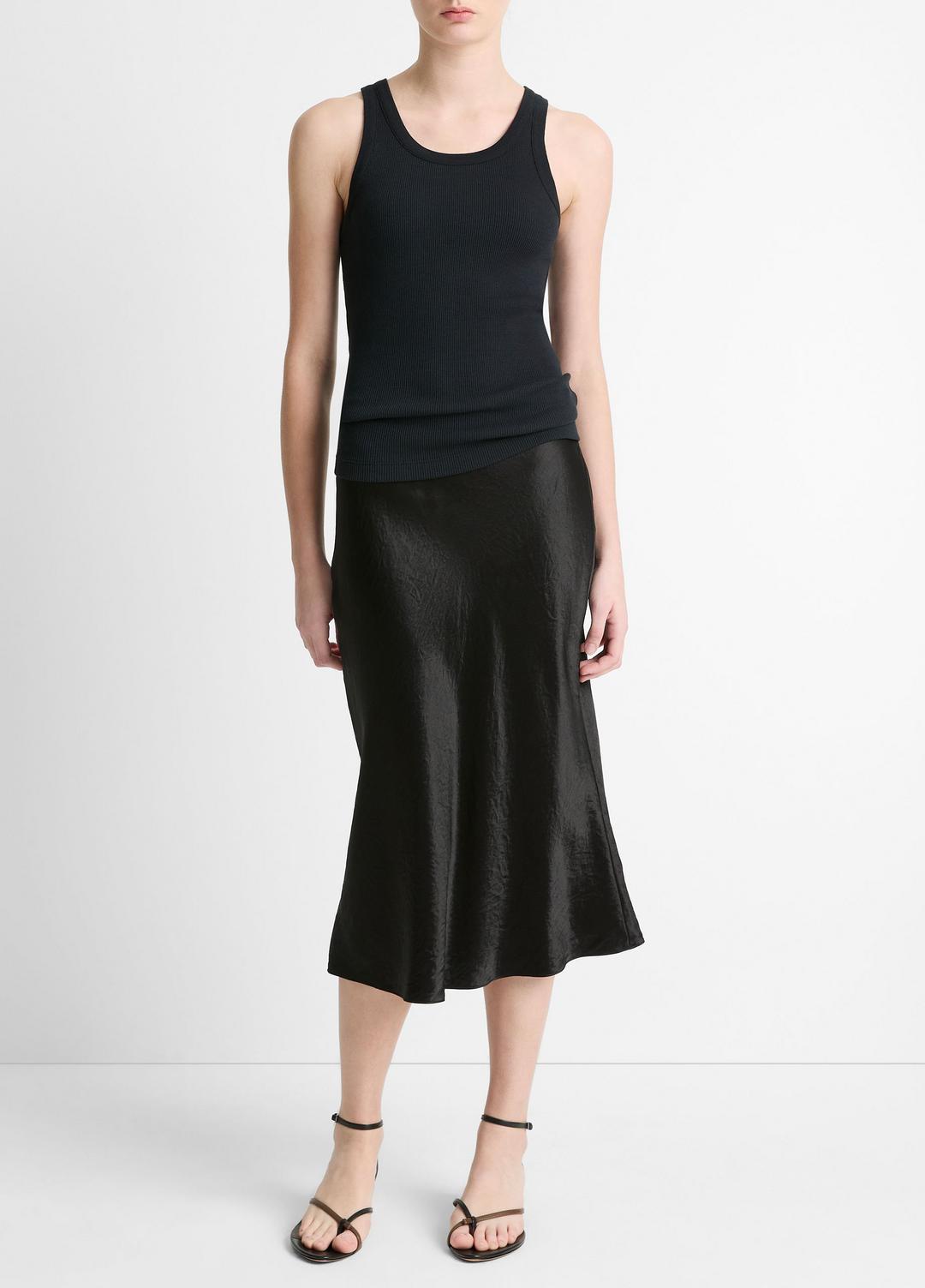 VINCE Ribbed Scoop-Neck Tank in Tank Tops