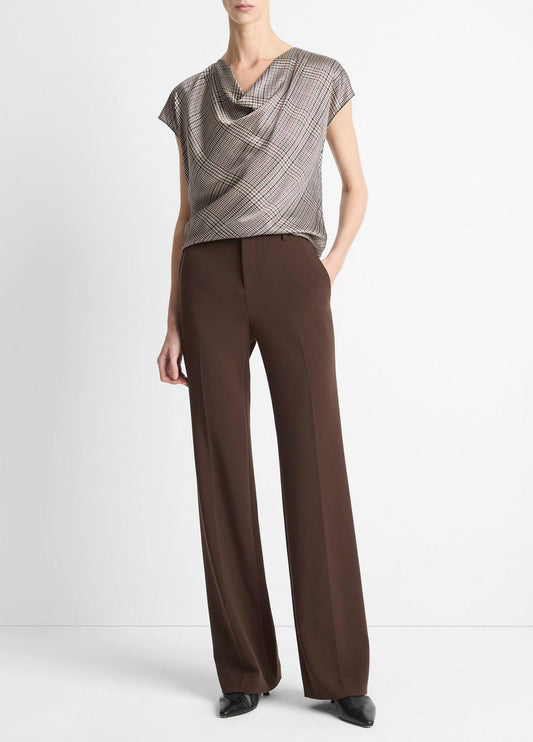 VINCE Mid-Rise Tailored Flare Pant in Trousers