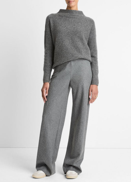 VINCE Italian Wool-Blend High-Waist Bias Pant in Trousers