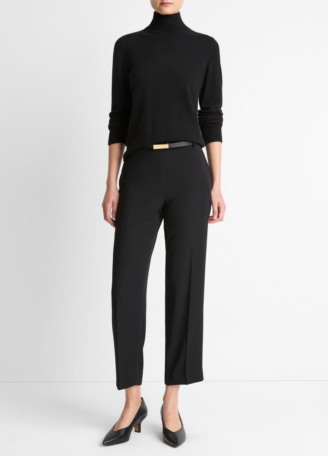 VINCE Crepe Tapered Pull-On Pant in Trousers
