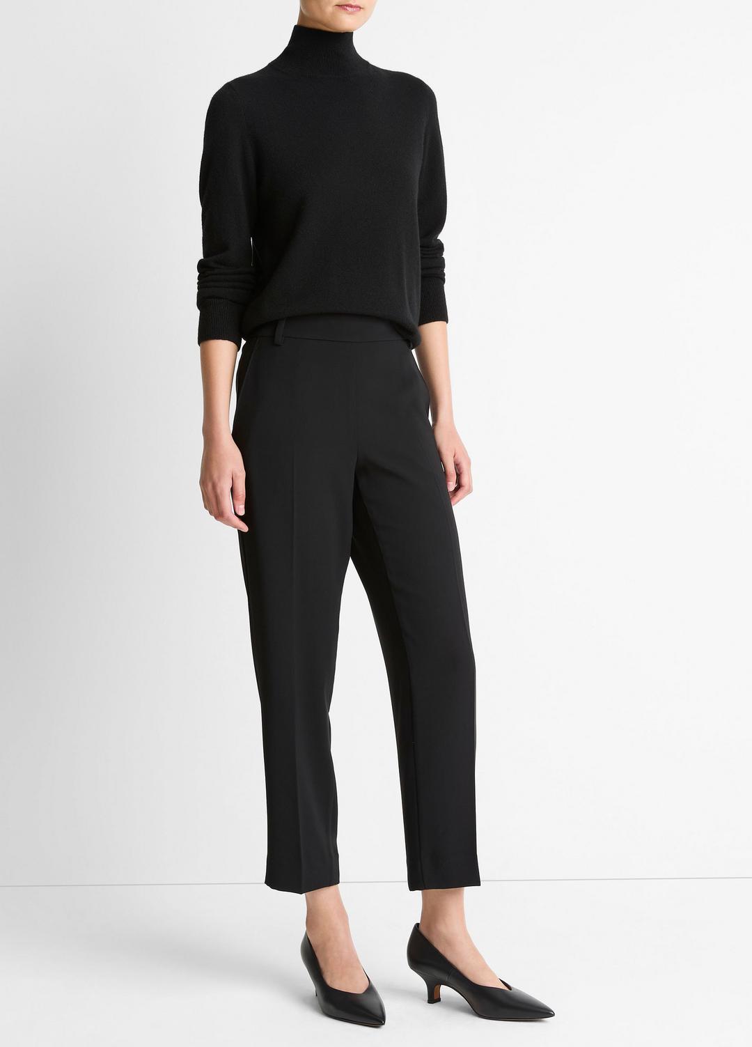 VINCE Crepe Tapered Pull-On Pant in Trousers