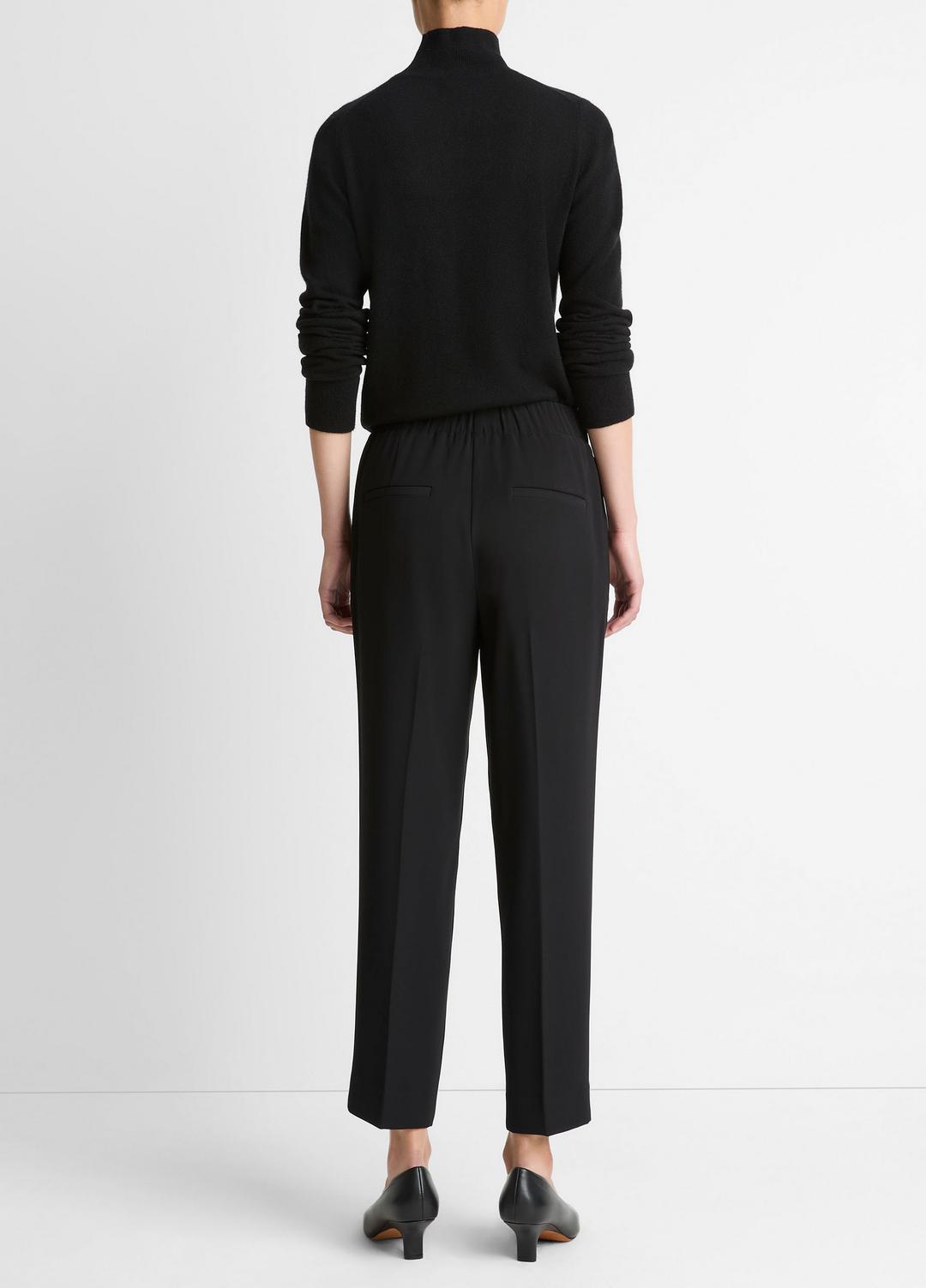VINCE Crepe Tapered Pull-On Pant in Trousers