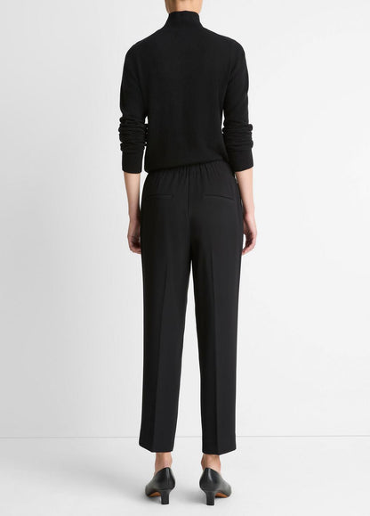 VINCE Crepe Tapered Pull-On Pant in Trousers