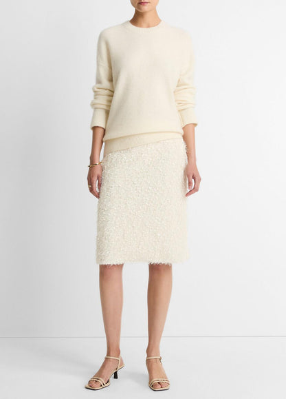 VINCE Feathery-Fringe Knee Skirt in Skirts